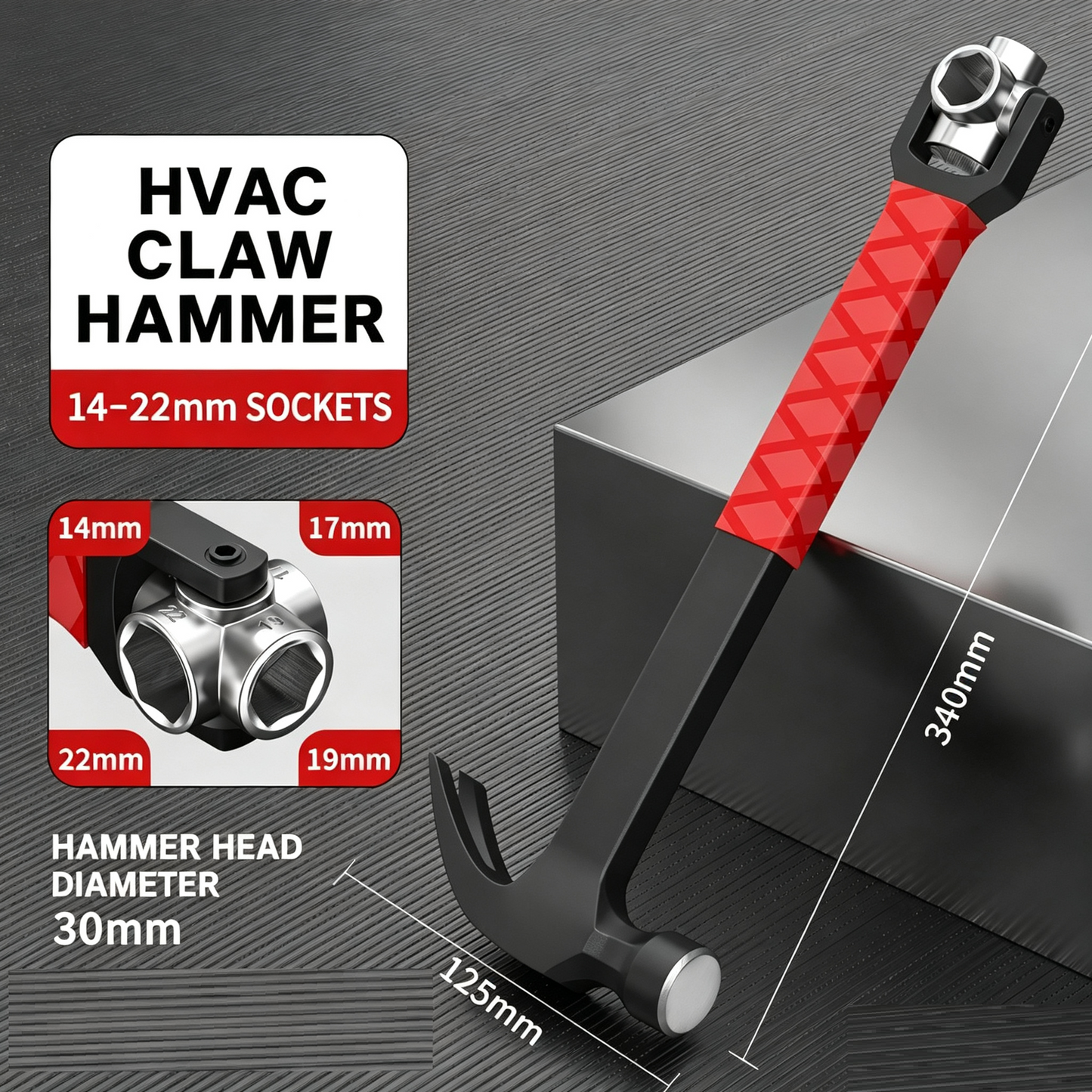 Multi-Functional Claw Hammer with Socket Wrench
