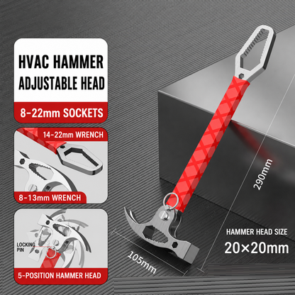 Multi-Functional Claw Hammer with Socket Wrench