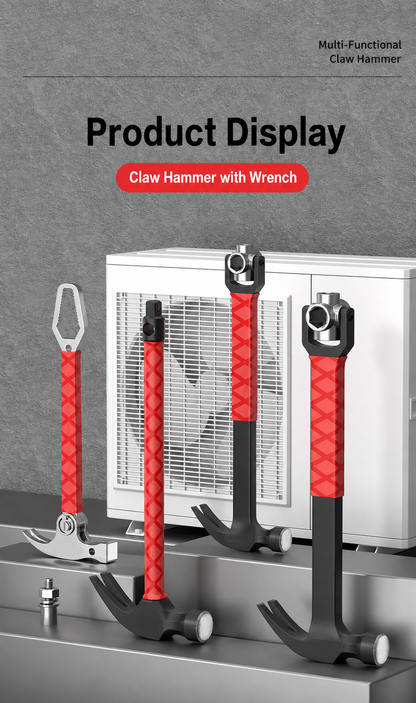 Multi-Functional Claw Hammer with Socket Wrench