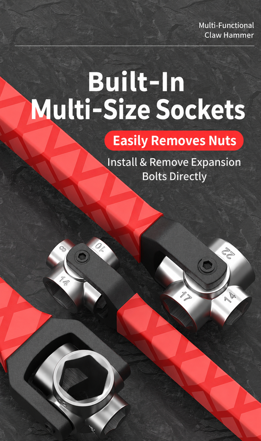Multi-Functional Claw Hammer with Socket Wrench