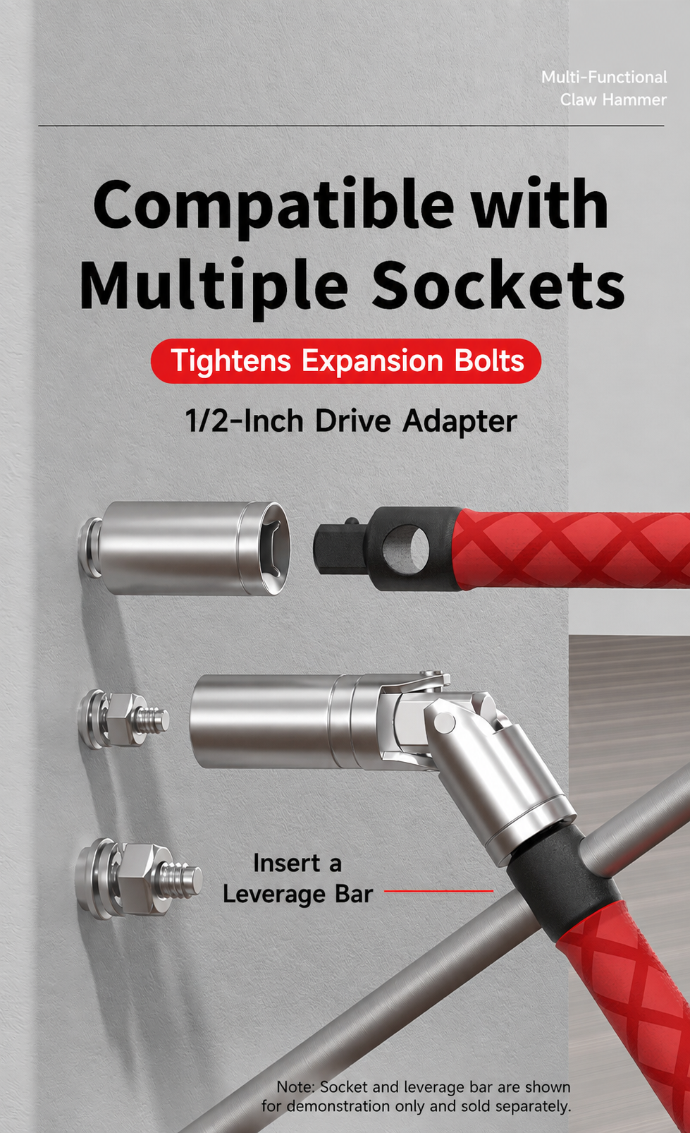 Multi-Functional Claw Hammer with Socket Wrench