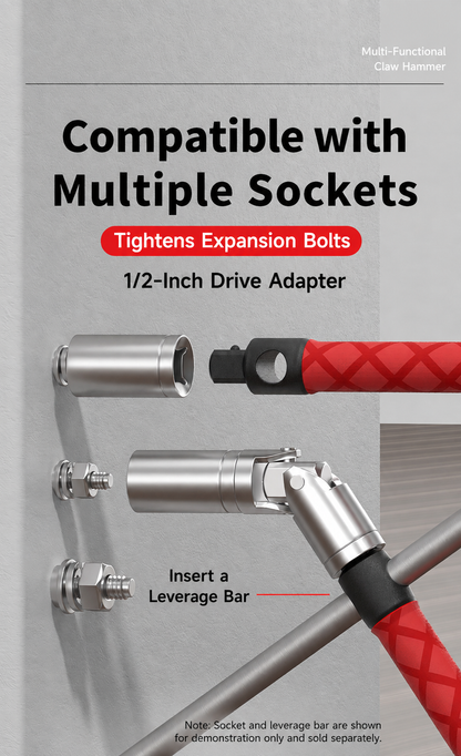 Multi-Functional Claw Hammer with Socket Wrench