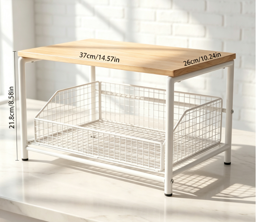 Multi-Purpose Countertop Storage Rack – Maximize Your Space & Stay Organized