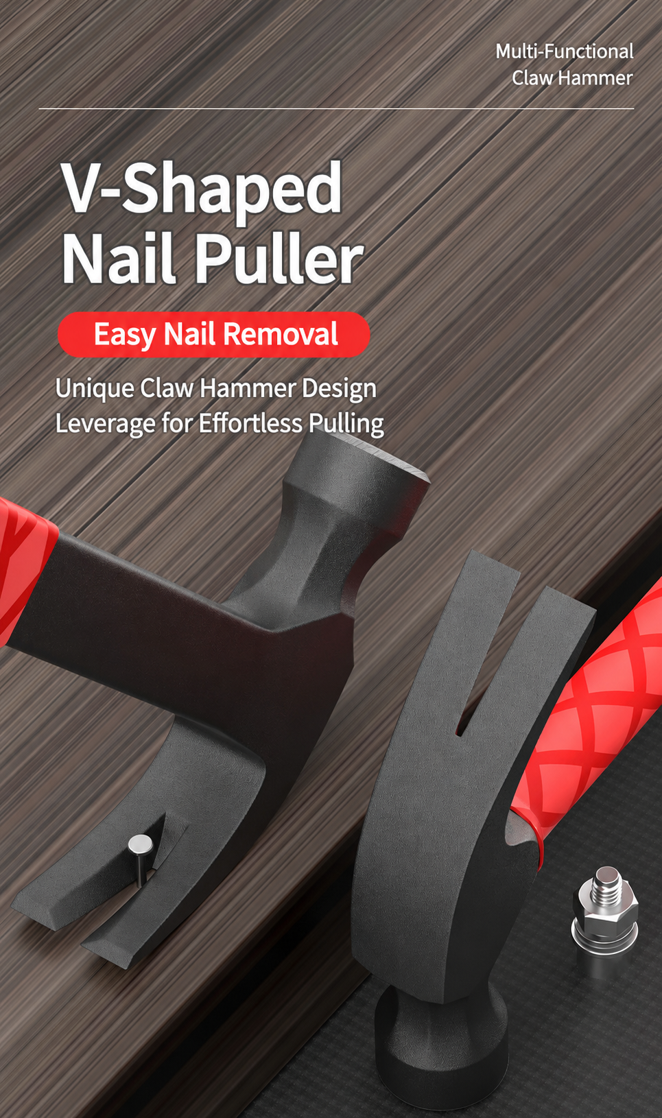 Multi-Functional Claw Hammer with Socket Wrench
