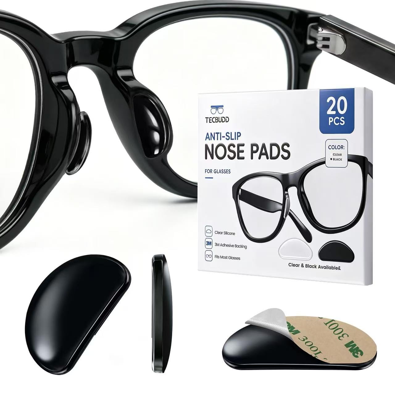 Complete Eyeglass Repair Kit with Anti-Slip Silicone Nose Pads
