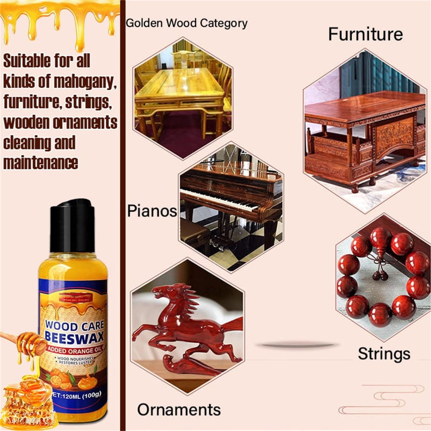 Natural Beeswax Wood Restoration Spray + FREE Premium Microfiber Towel【Free Shipping】